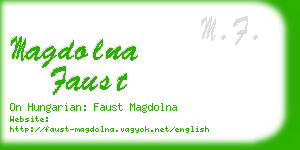 magdolna faust business card